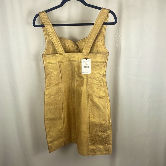 NWT Free People Goldie Mini Leather Dress - Picture 6 of 8
